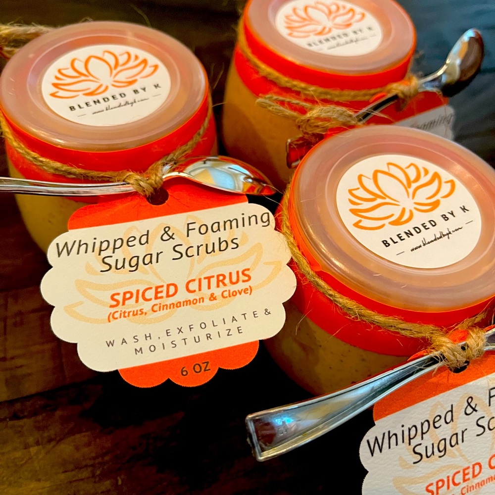 **SALE PRICE** Spiced Citrus Whipped & Foaming Sugar Scrubs - Picture 2 of 9